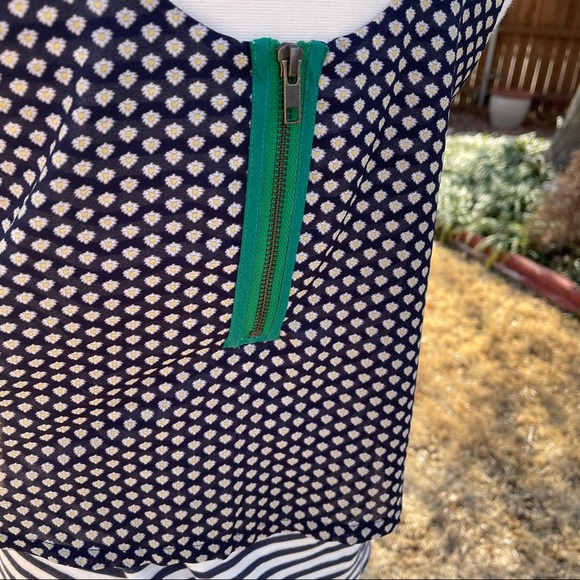 💖 Anthropologie Meadow Rue Throughway Polka Dot Striped Tank - Picture 5 of 14